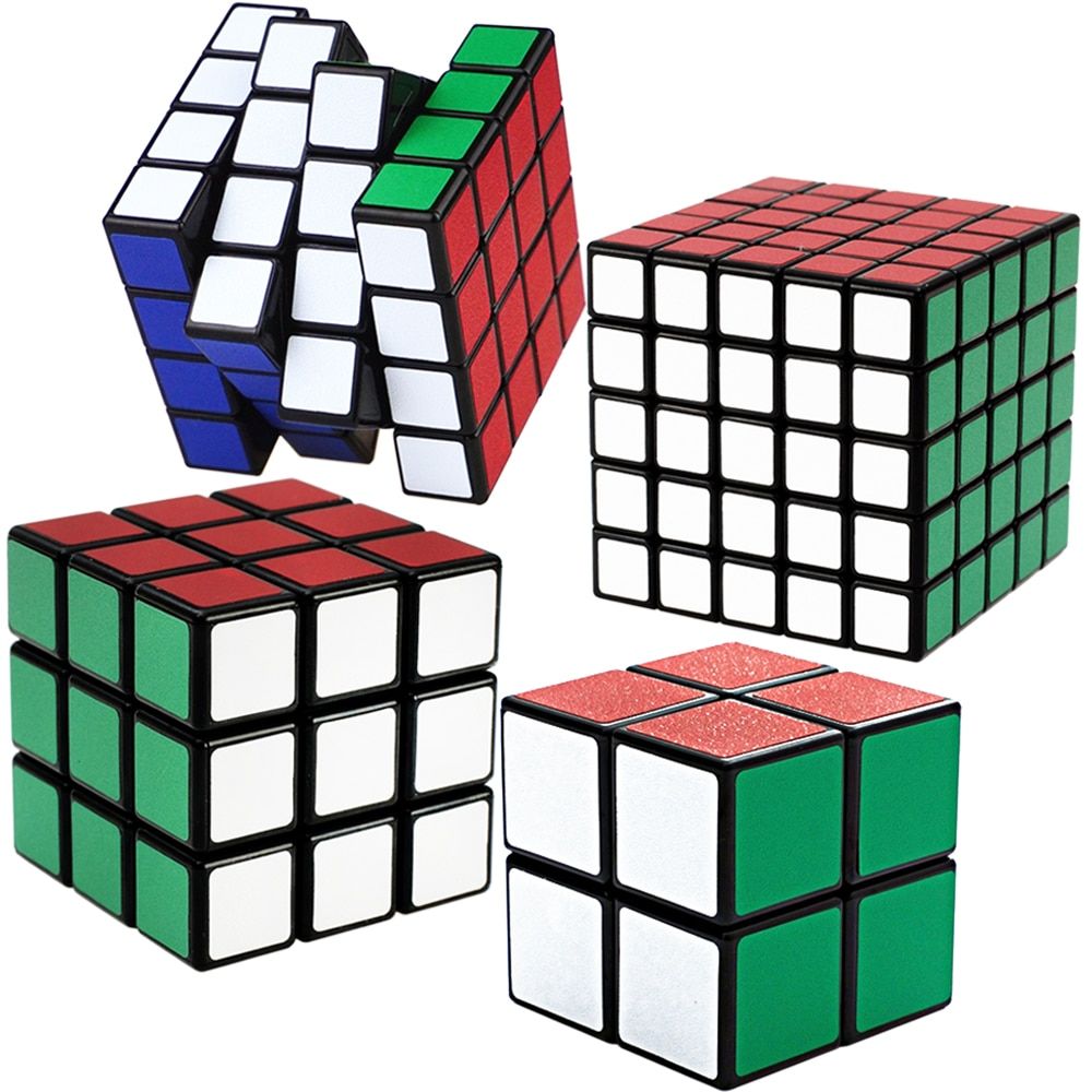 Shengshou 4pcs/Set 2x2 3x3 4x4 5x5 Magic Cube 2x2x2 3x3x3 4x4x4 5x5x5 Puzzle Cube Gift Box Educational Toys For Children Cubo