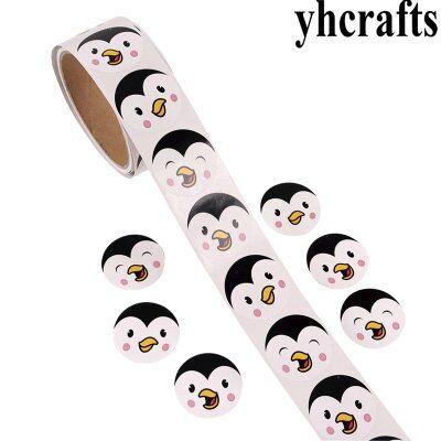 1 Roll(100PCS)/LOT New farm animals paper stickers Wall fridge sticker Reward label Birthday gifts Home ornament decoration OEM