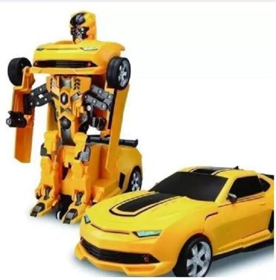 Plastic Transform Toy Car Robot - Yellow
