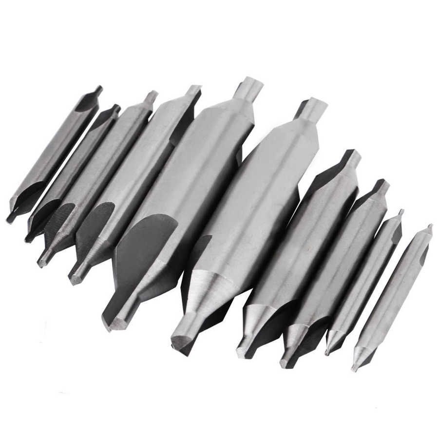 Hss Center Drill 10pc 1mm-5mm Set 60 Degree Combined Countersink Bits