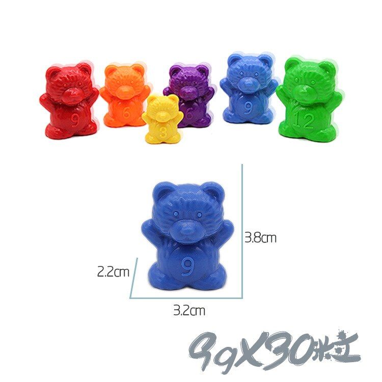 Children Montessori Toy Set Counting Bear Math Learning Color Weighjt  Congnition Educational Toys Gifts Matching Game