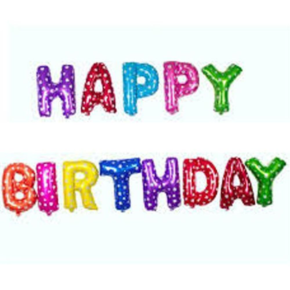 Happy Birthday Ballon - Multi-color