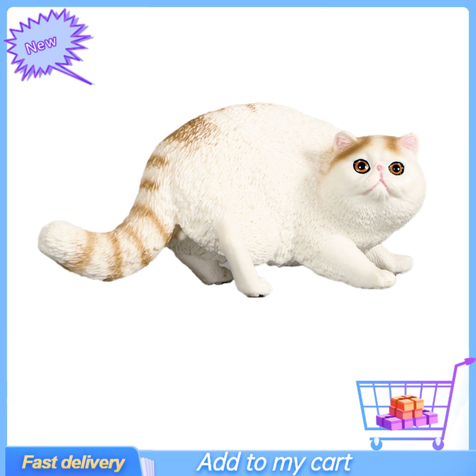 Cat Model Simulated Eco-Friendly Lifelike Animal Car Ornaments Doll for Gift
