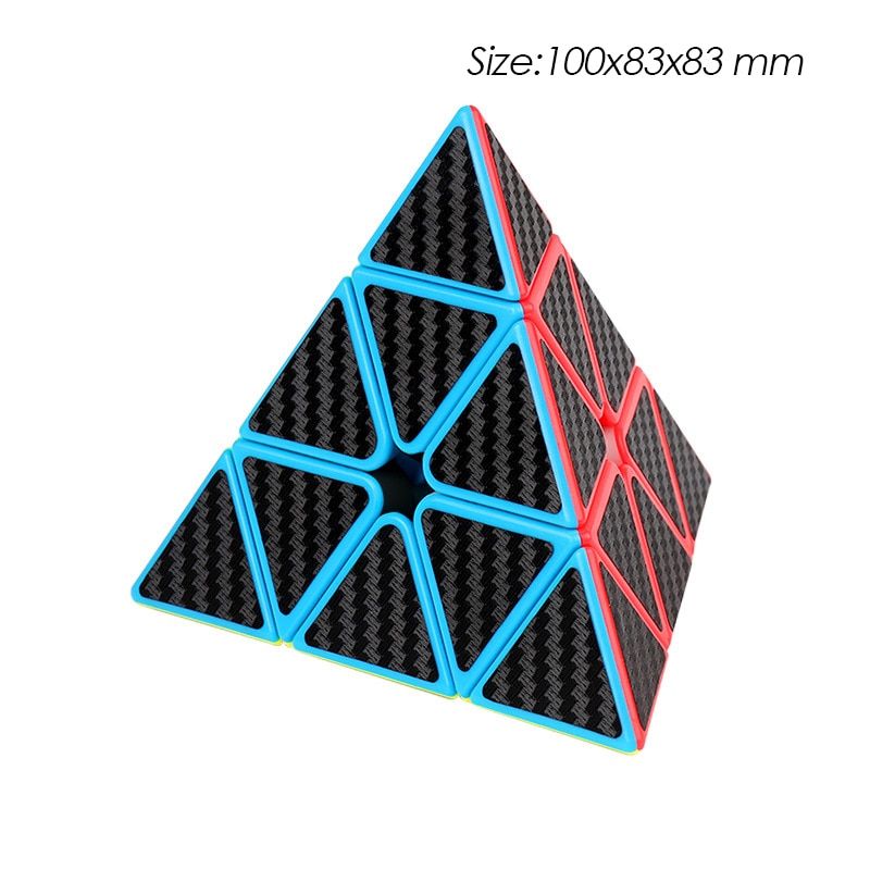 MeiLong Carbon Fiber Stickers Magic Cube New Profession 2x2x2 3x3x3 4x4x4 Speed Puzzle Magic Cube Education Toys For Children