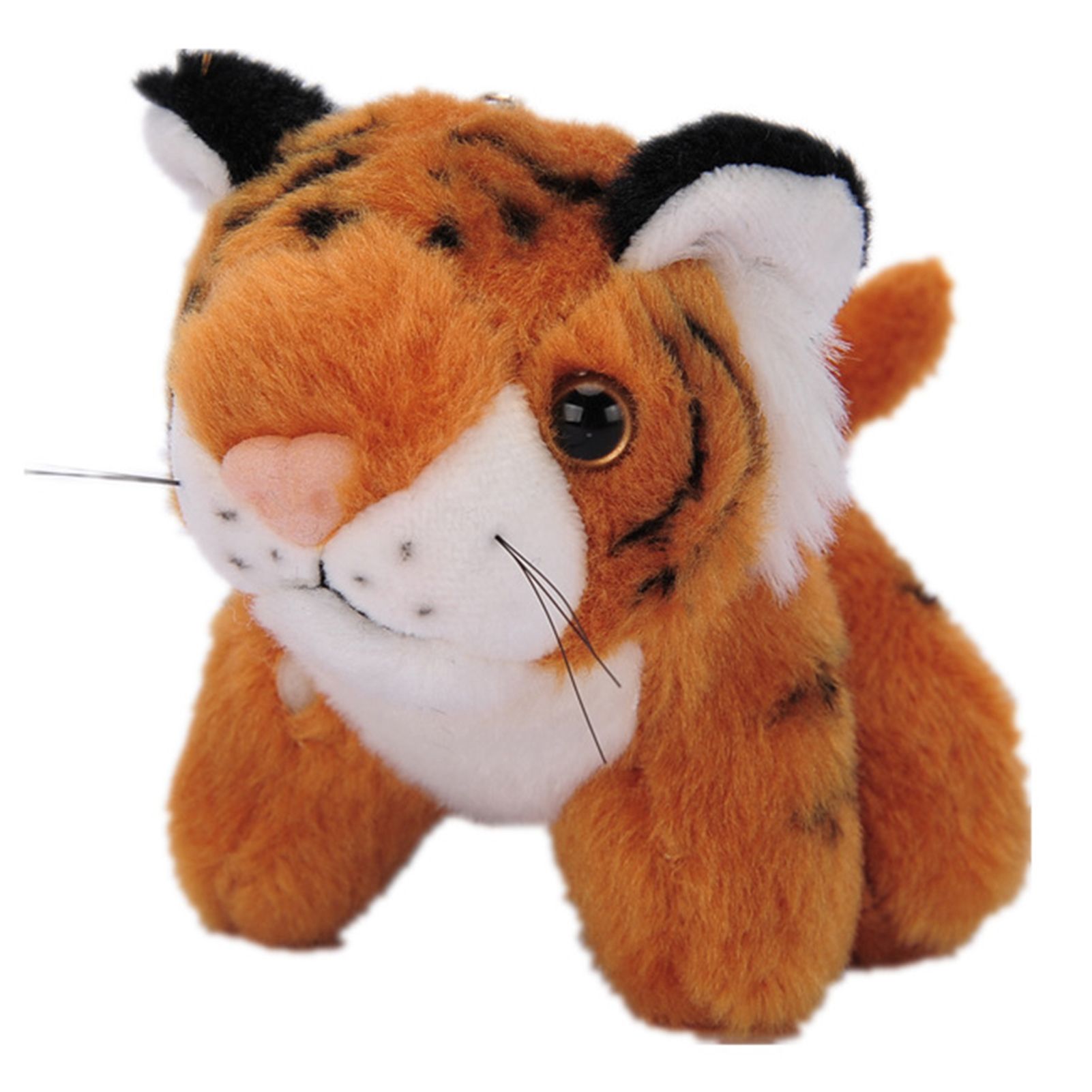 Tiger Pendant Lovely High Simulated Skin-friendly Tiger Plush Pendant Keychain for Car