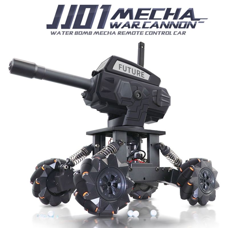 DIY Assembled Remote Control Tank Car Toy 14-Channel Control 2.4G Four-Wheel Drive Remote Control Water Bomb Car Toy