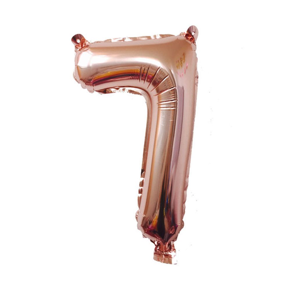 0-9 Number Rose Golden Aluminum Foil Balloons Birthday Party Supplies Decoration