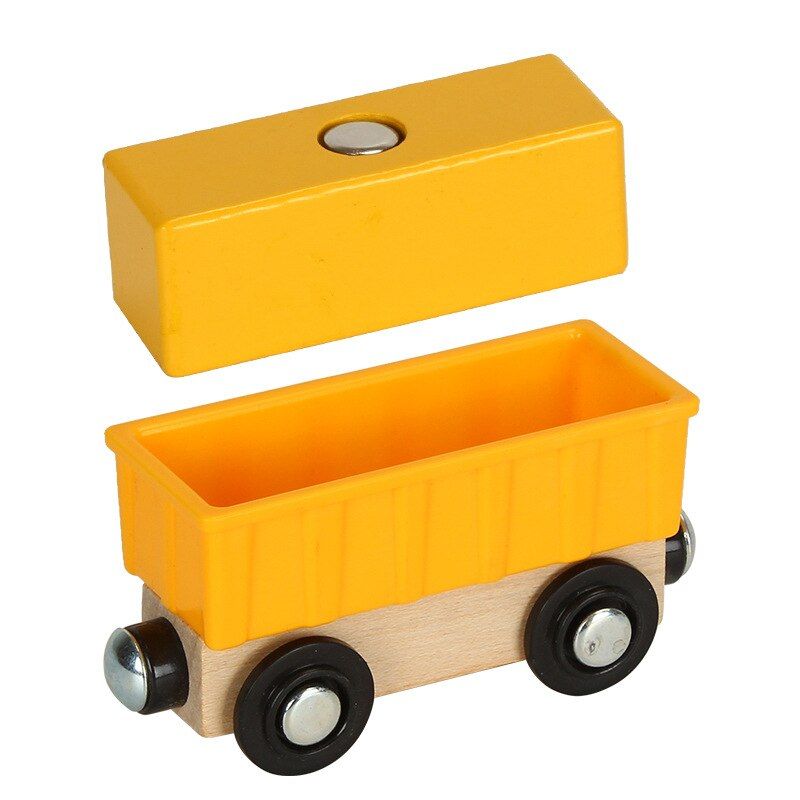 Building Tower Crane Beach Wood Magnetic Train Railway Accessories Tender Component Education Compatibel All Wood Track Train