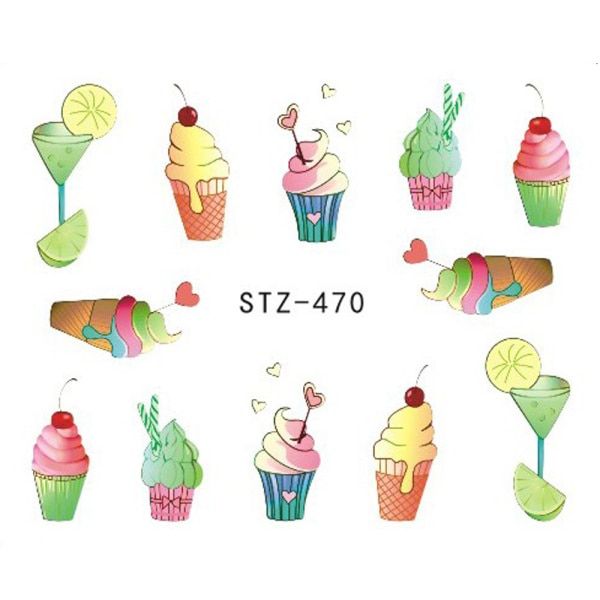 1pc Strawberry Watermelon Nail Sticker Decal Delicious Fruit Slider For Nail Water Tip Transfer Nail Decor Manicure GLSTZ461-500