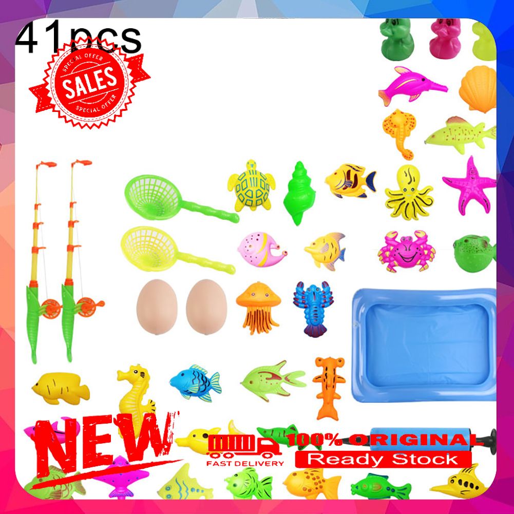 Magnetic Fishing Game Fish Model Kit Pretend Play Children Early Learning Toy