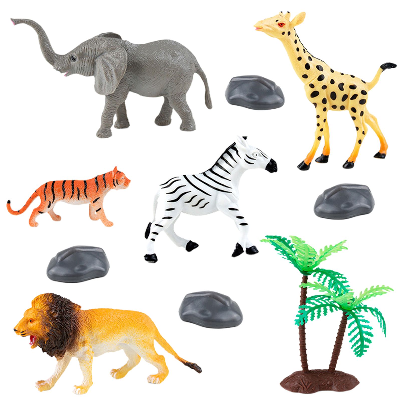 Mini Animal Smooth Surface Anti-fall Lightweight Wild Jungle Animals Models for Children