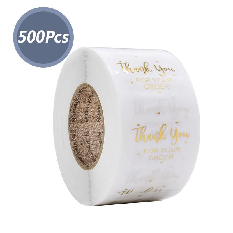 500pcs Thank You Love For Your Order Sticker For Envelope Sealing Labels Sticker Stationery Supply Festival Birthday Party Gift