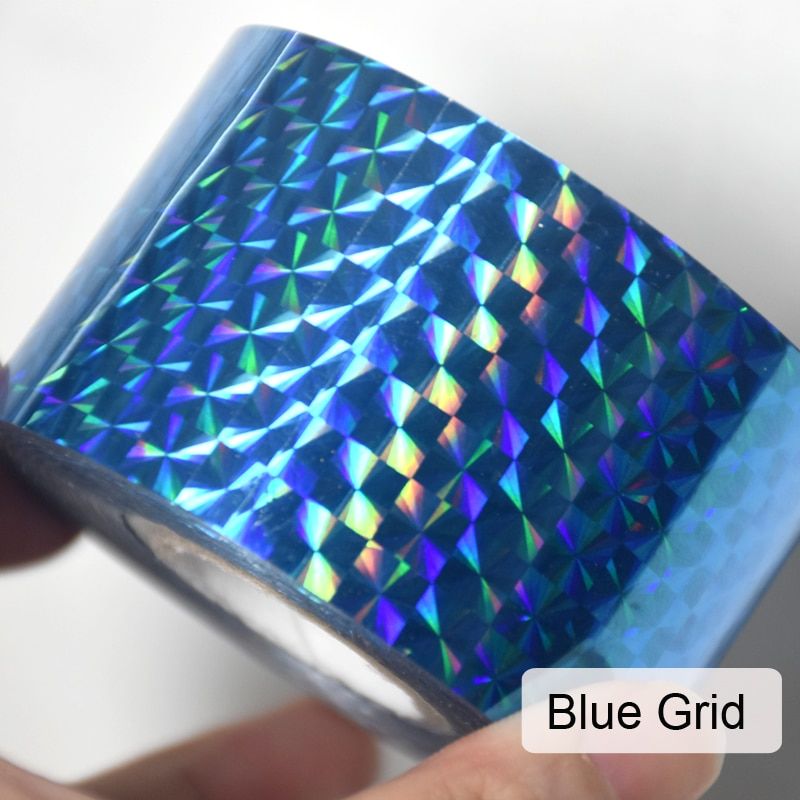 1Roll 120M*4CM Holographic Nail Transfer Foils Laser Silver Nail Art Stickers Foils Holo Transfer Paper