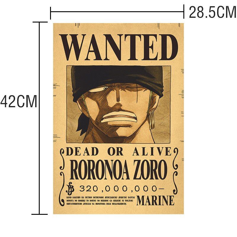 Bandai One Piece Anime Action Figure Vintage Posters Children Room Living Wall Decoration Anime Paintings Stickers Toys Gift