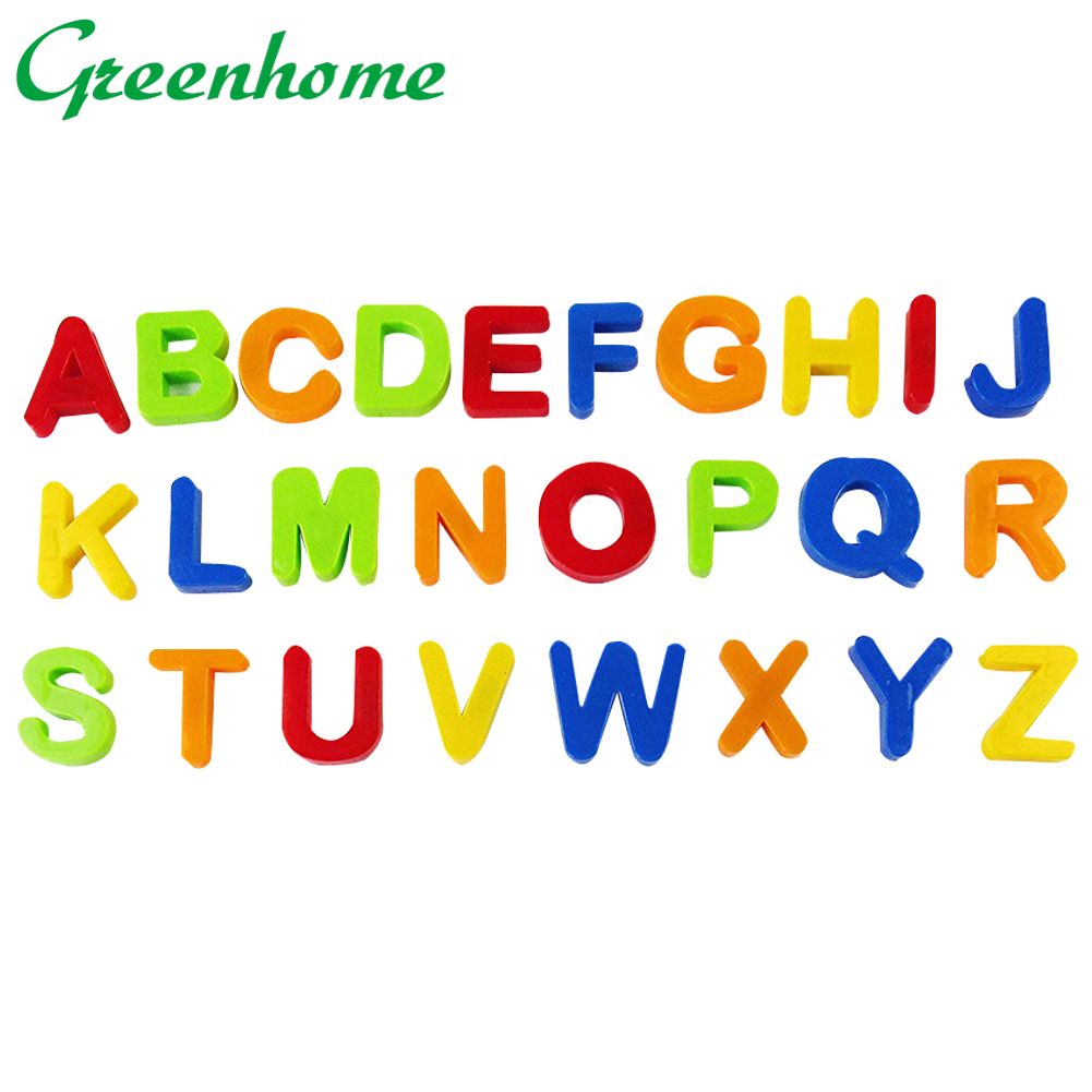 Greenhome Multicolor Magnetic Numbers Alphabet Fridge Magnet Learning Education Kids Toy