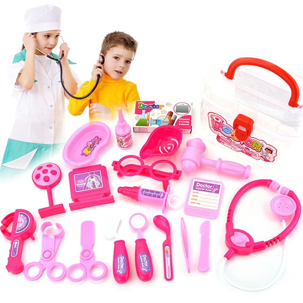 20PCS ldren Doctor Pretend ame oys Injection Stethoscope Kit Box