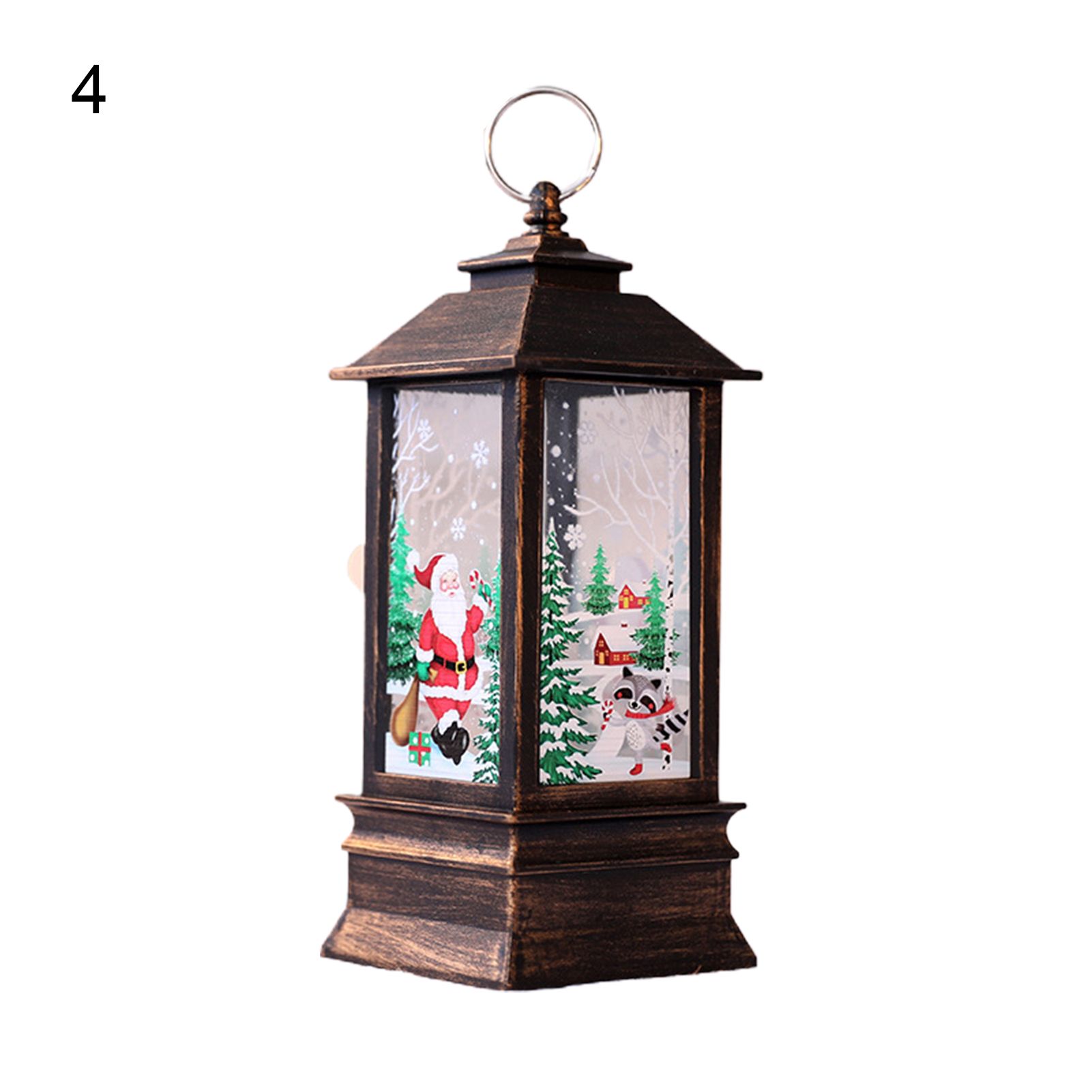 Christmas Storm Lantern Decorative Christmas Snowman Snow Globe Lantern