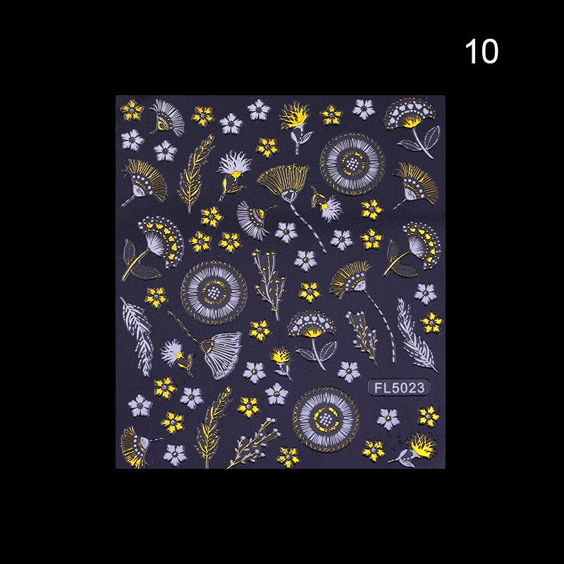1 Sheet 3D Nail Sticker Butterfly Pattern Nail Decals Summer Popular Stamping Series Nail Art Decorations