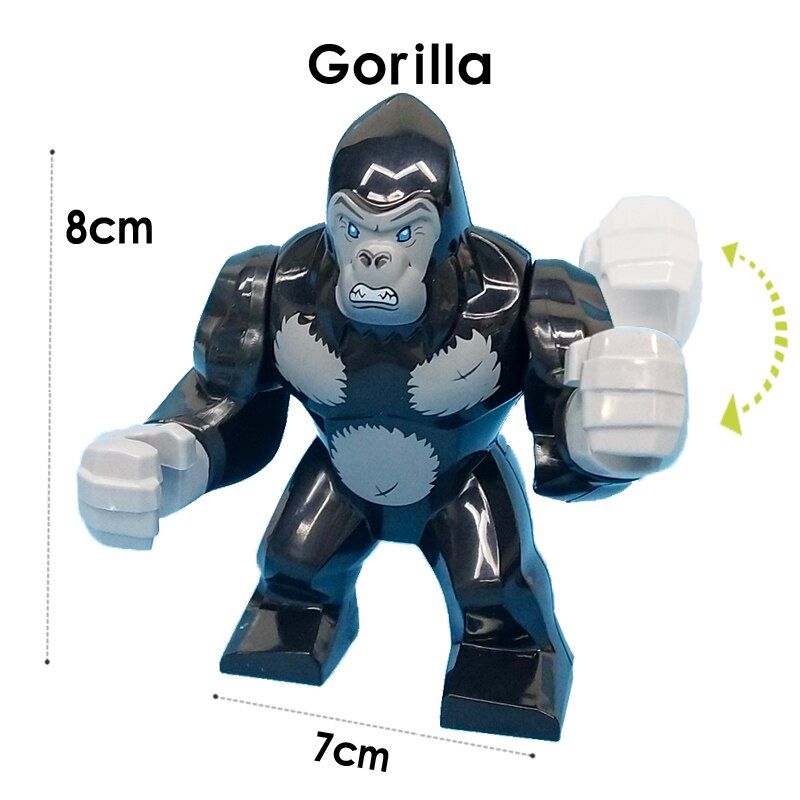 Cute Mini Animal Building Blocks Cow Shark Crocodile Panther Garfield Animals Friends Toys Girls Doll Zoo Juguetes Gift