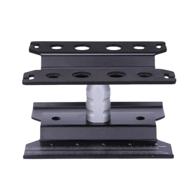 Metal RC Car Workstation Work Stand Repair 360 Degree Rotation for 1/8 1/10 1/12 1/16 Scale Models,Black