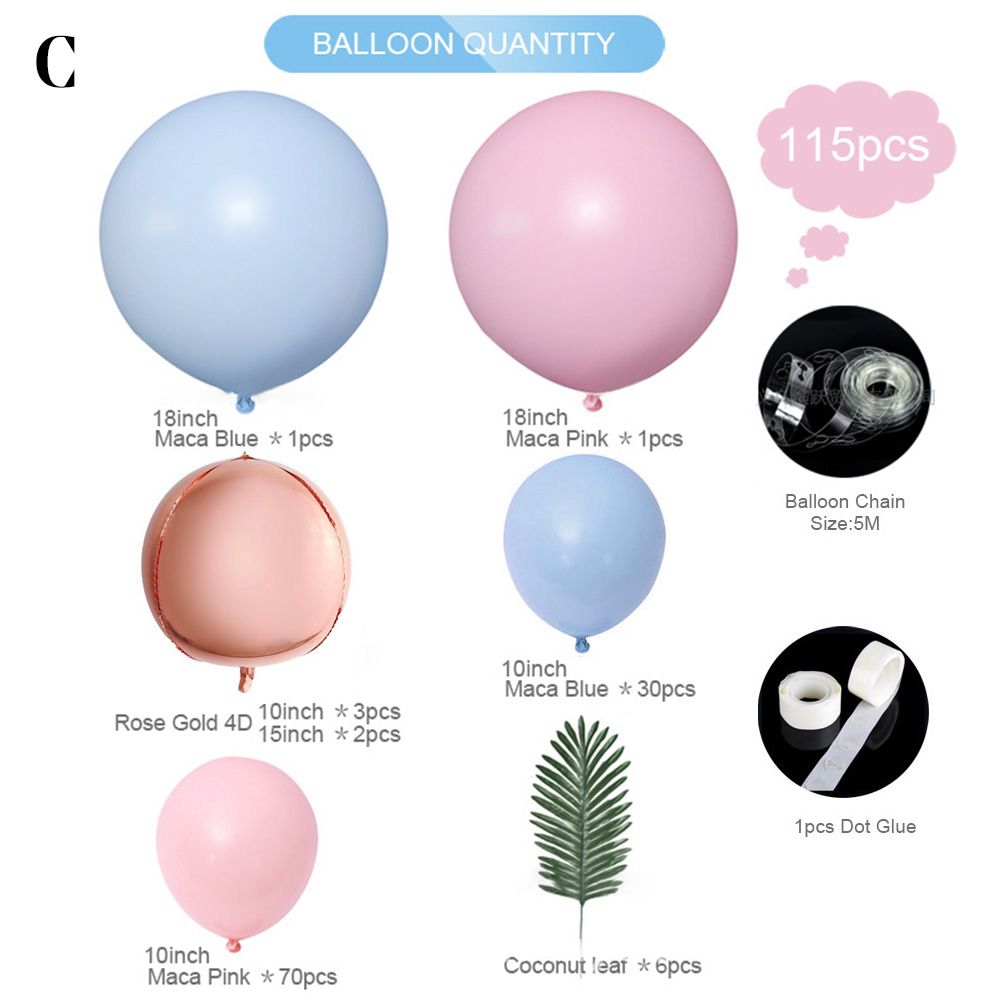 112/115/126Pcs Balloons Set Wedding Valentine's Day Party Graduation Prom Decor
