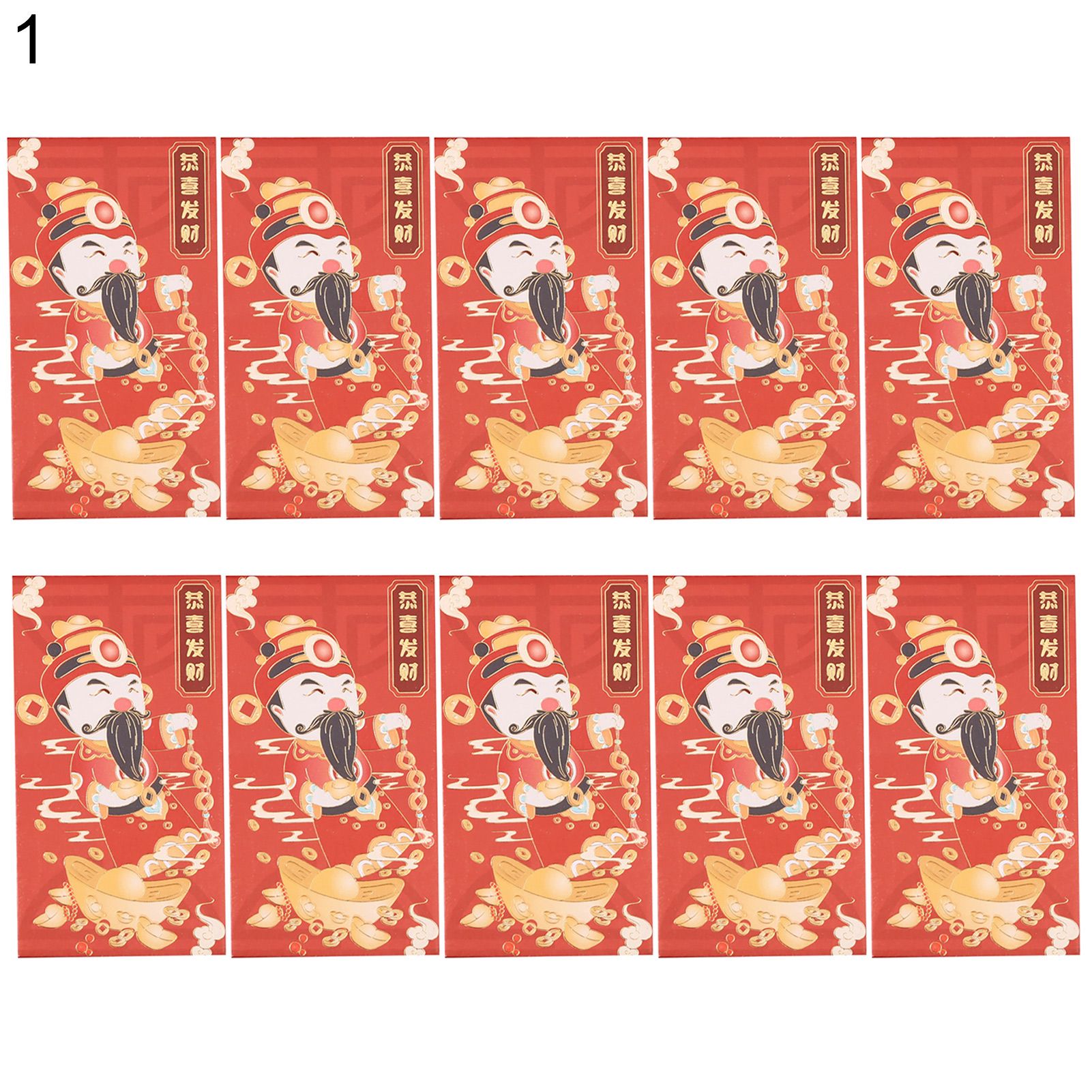 Lucky Money Envelopes Compact Auspicious Chinese Red Pockets