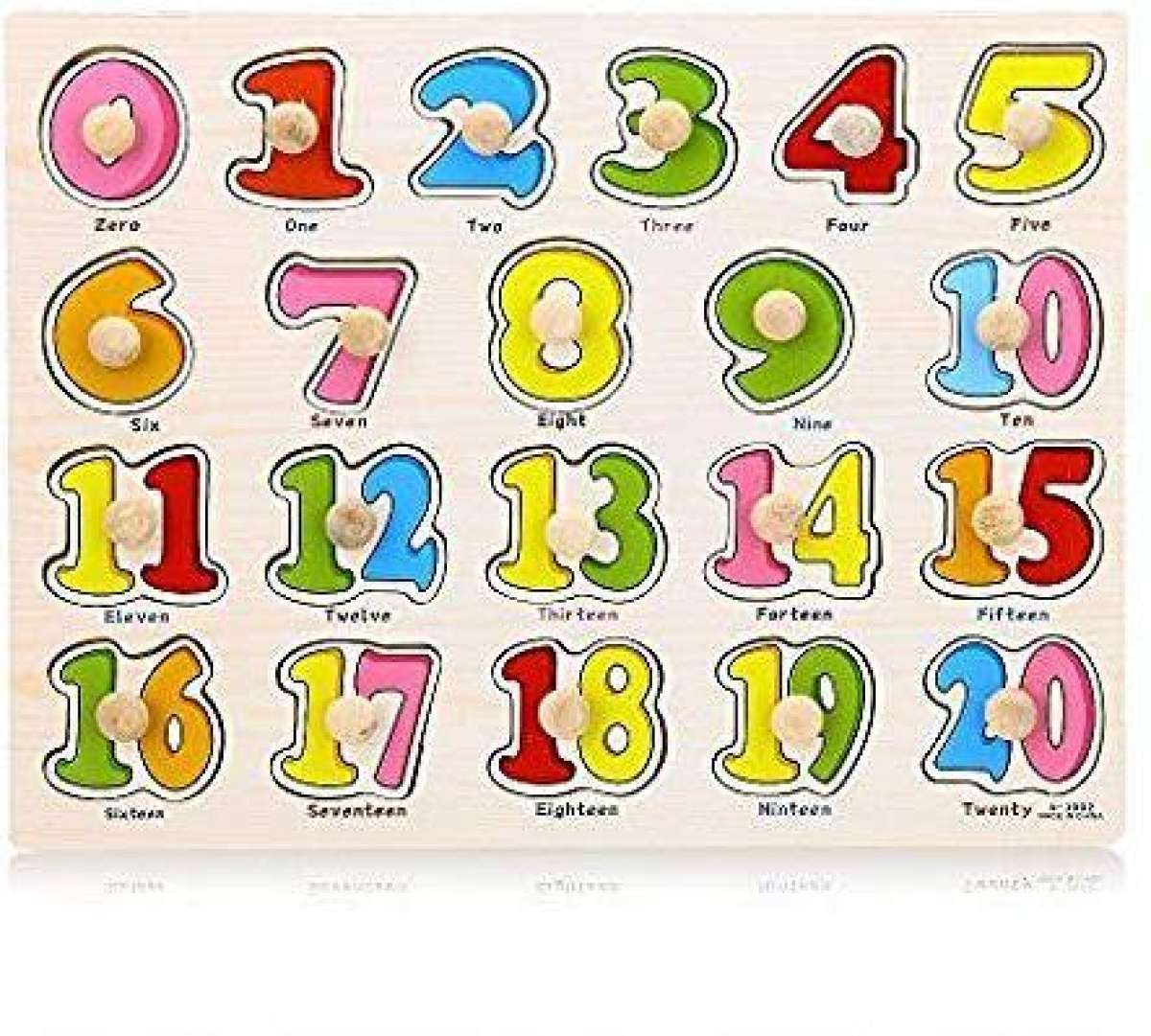 Wooden Education Puzzle for Kids - Multicolor