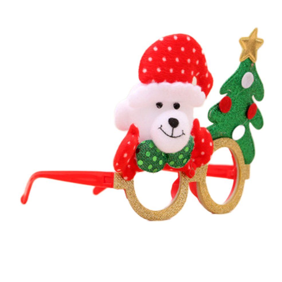 MA Christmas Glasses Frame Creative Stage Performance Glasses Christmas Decoration Accessories Adult Kids Christmas Glasses