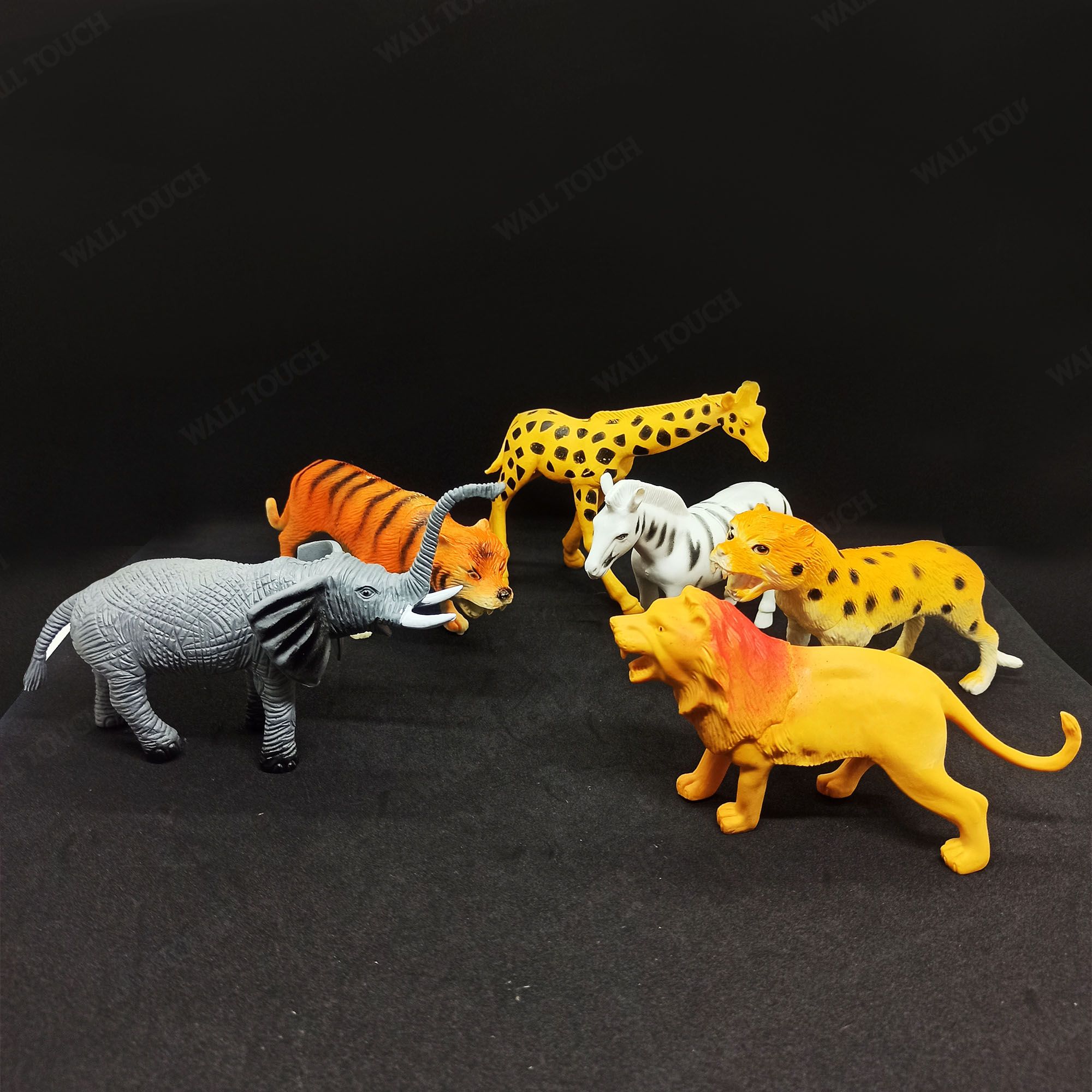 Plastic Mini Jungle Animals Toys 6 Piece Set ANIMAL COLLECTION for Kids