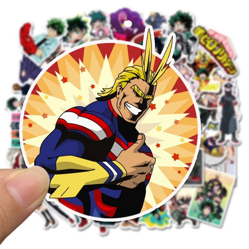 50 PCS My Hero Academia Anime Sticker For Skateboard Laptop Suitcase Case Table Chidren Toy Decal Waterproof Stickers F4