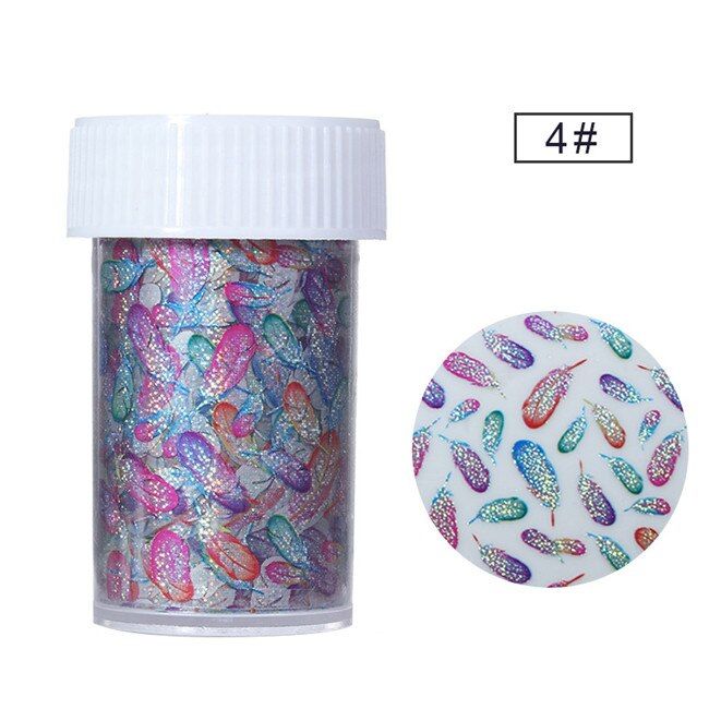 10 Pcs  Nail Foil Set Transparent sparkly Sky Nail Art Transfer Sticker  DIY Laser Sticker Decoration