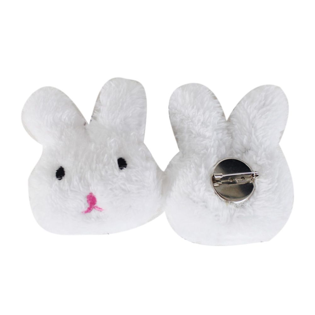 Lovely Rabbit Bear Plush Doll Brooch Pin Bag Decoration Jacket Lapel Accessory
