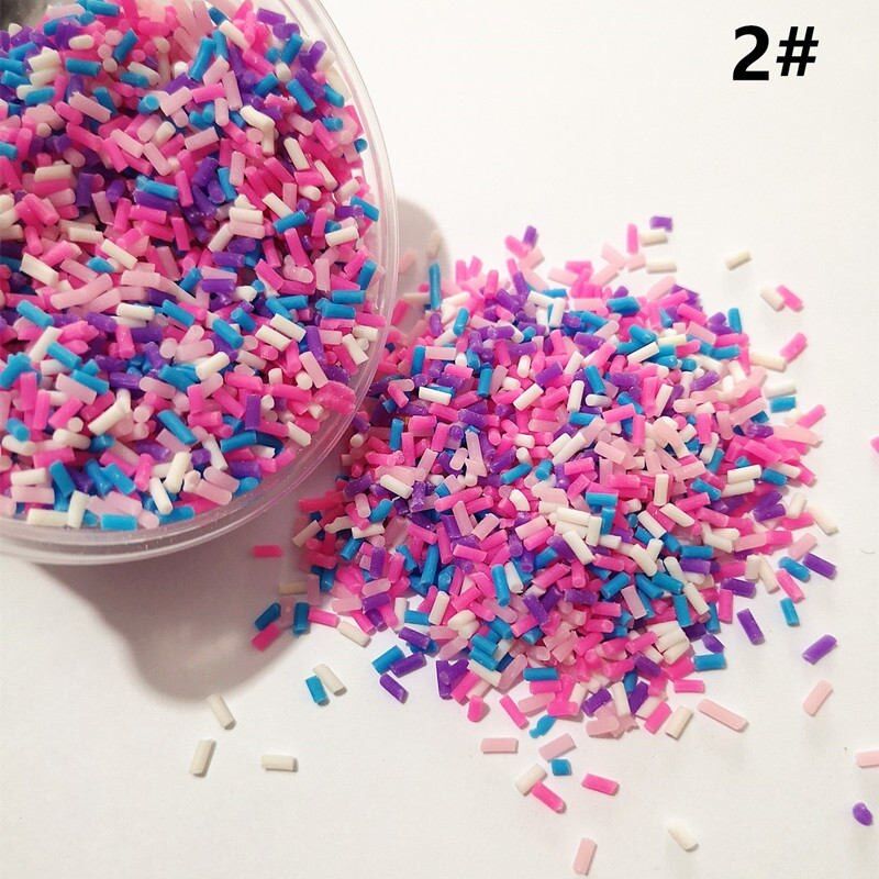 50g Fake Sprinkles For Slime Accessories Clay Filler DIY Fluffy Slime Supplies Chocolate Cake Dessert Mud Toys