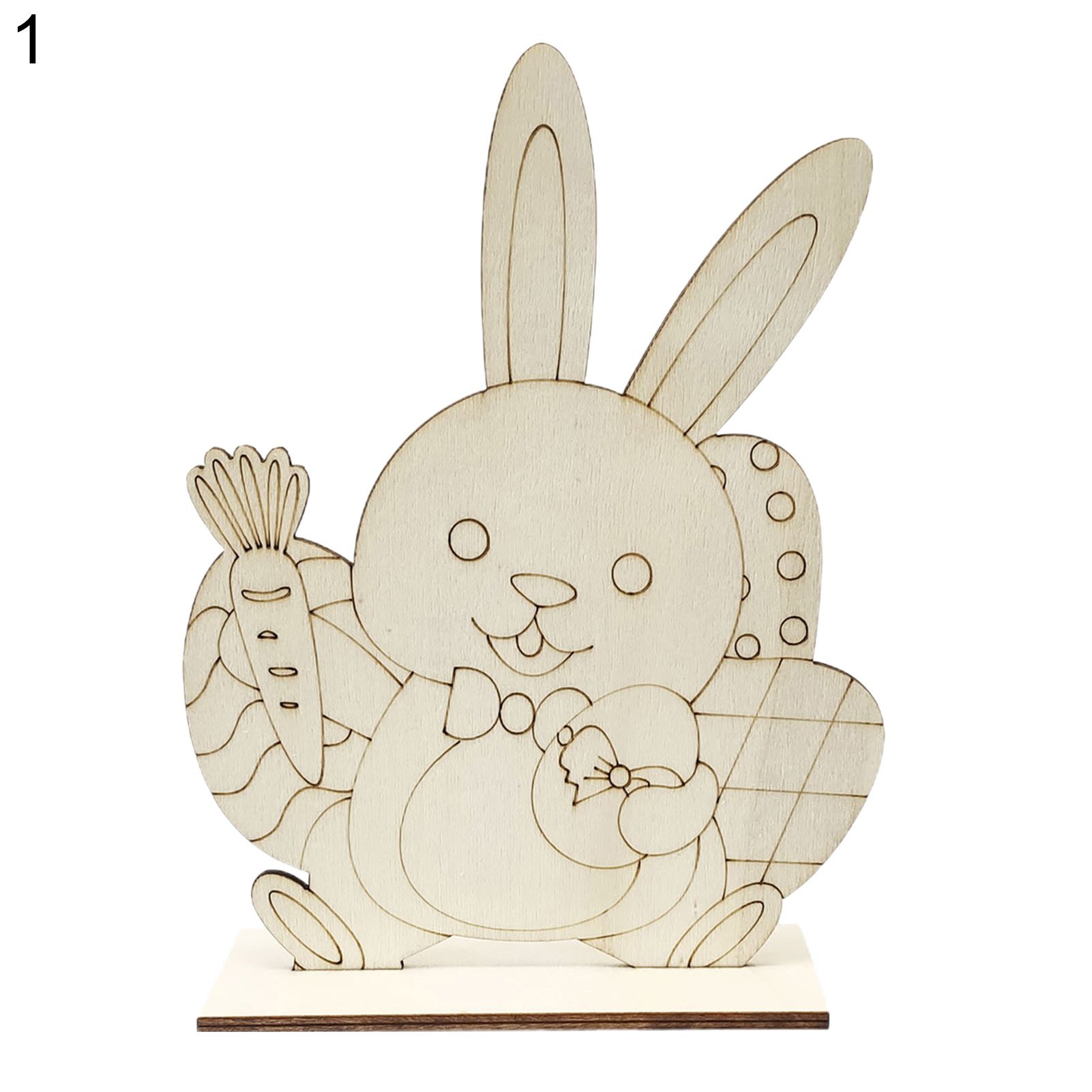 Wooden Craft Unpainted Lovely Cutouts Easter Wooden Craft