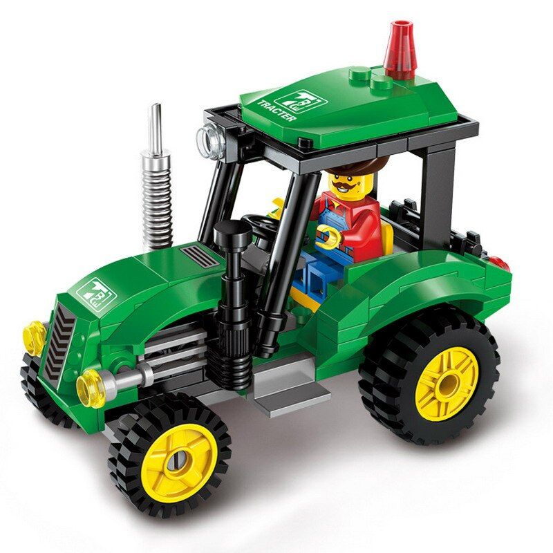 2019 New City Construction Road Roller Forklift Truck Tractor Sweeper Building Blocks Kids Toy Compatible City Bricks