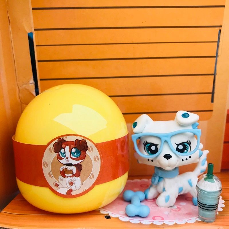 Pet Shop Collie Ice Cream Different Eyes Brown and Blue Pink Collie Custom with Mini Accessories