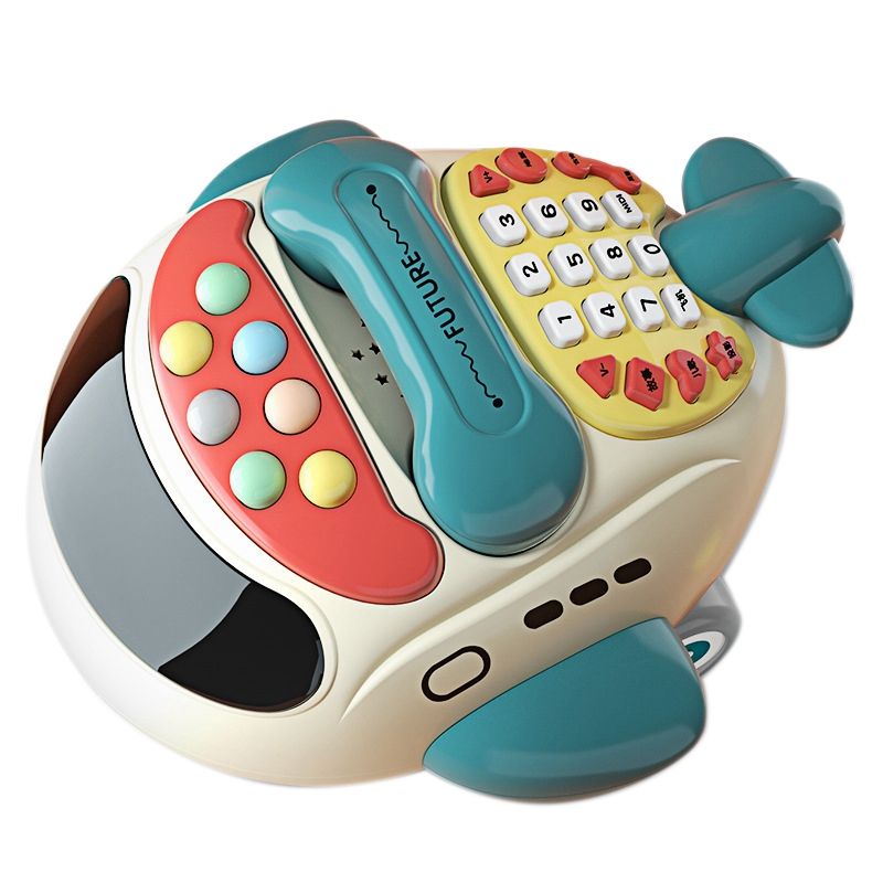 Phone Toy Airplane Shape Intelligence Development Eco-Friendly Cartoon Plane Music Phone Toy for Infants Toy