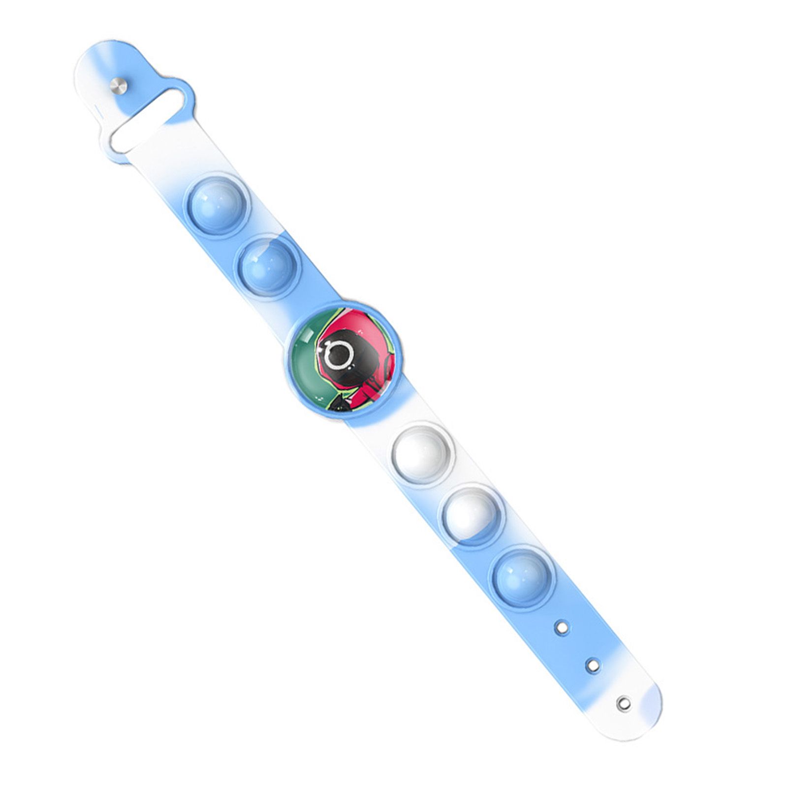 Squid Game Fidget Toy Decompression Toy Anti-stress Silicone Push Pop Bubble Wristband Toy for Teens