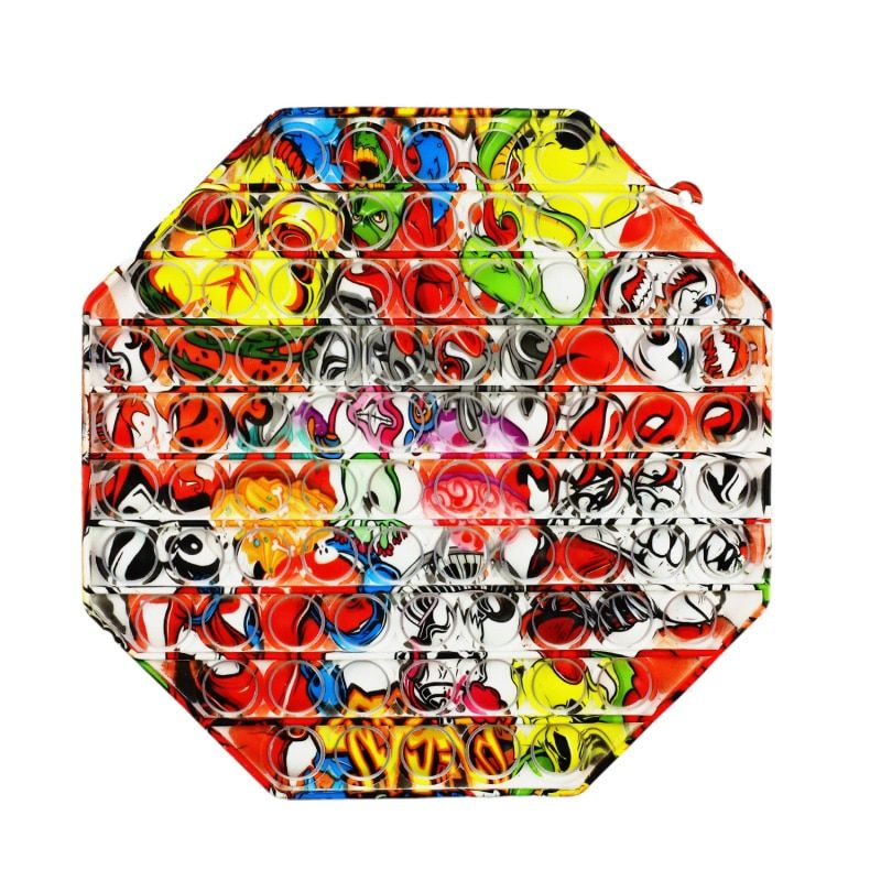 Big Size Tie Dye Push Bubble Fidget Toys Autism Needs Squishy Stress Reliever Toys Adult Kid Funny Anti-stress Fidget msxf