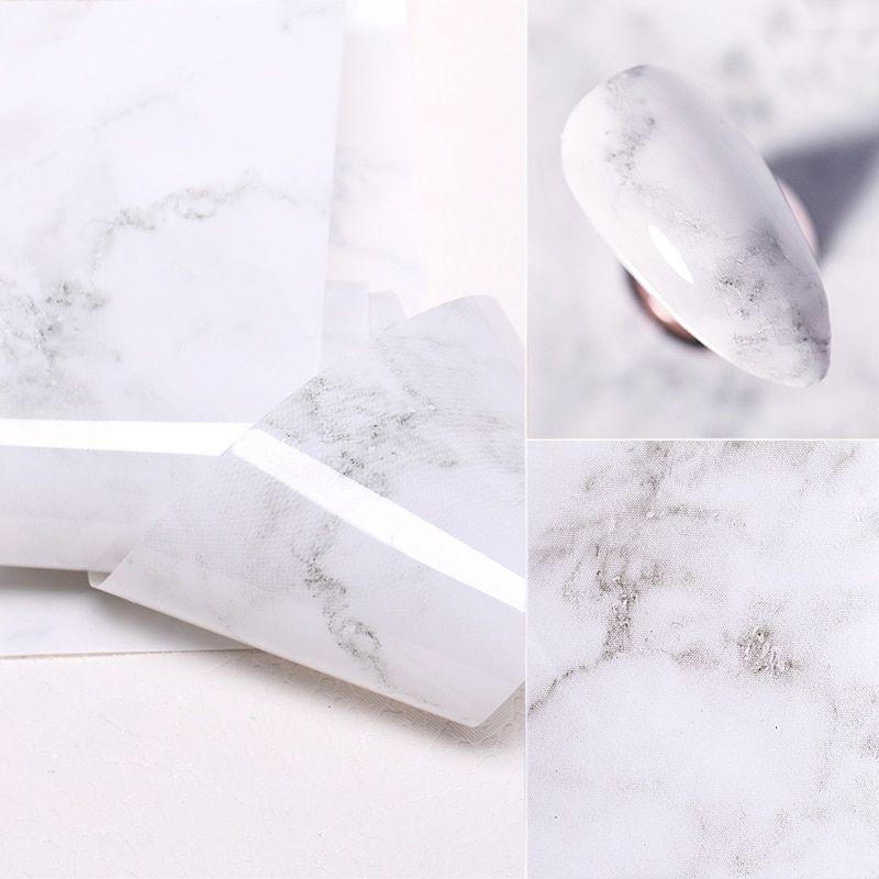 1Box Gradient Shining Nail Foils Marble Pattern Nail Sticker Flower Nail Art Transfer Sticker Decals DIY Tips Sticker Decoration