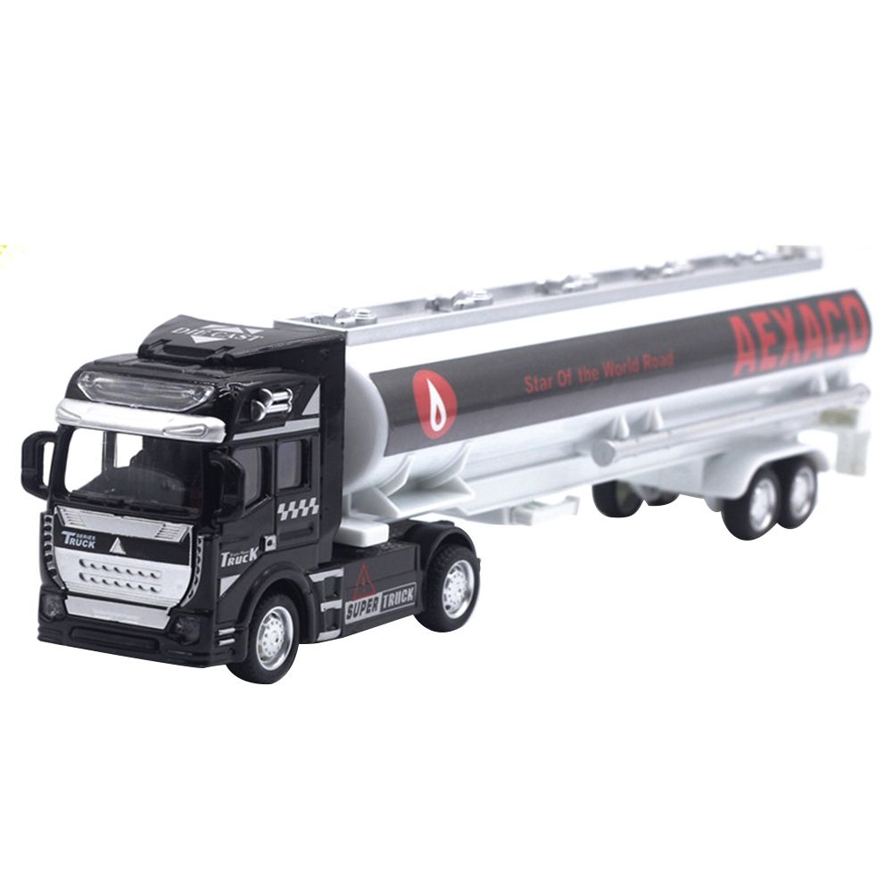 1/48 Alloy Oil Tank Transport Car Vehicle Pull Back Model Kids Toy Table Decor