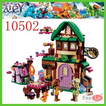 10504 10503 10502 10501 10500 Elves Fire Dragon's The Secret Market Place Building Blocks Toy For Children