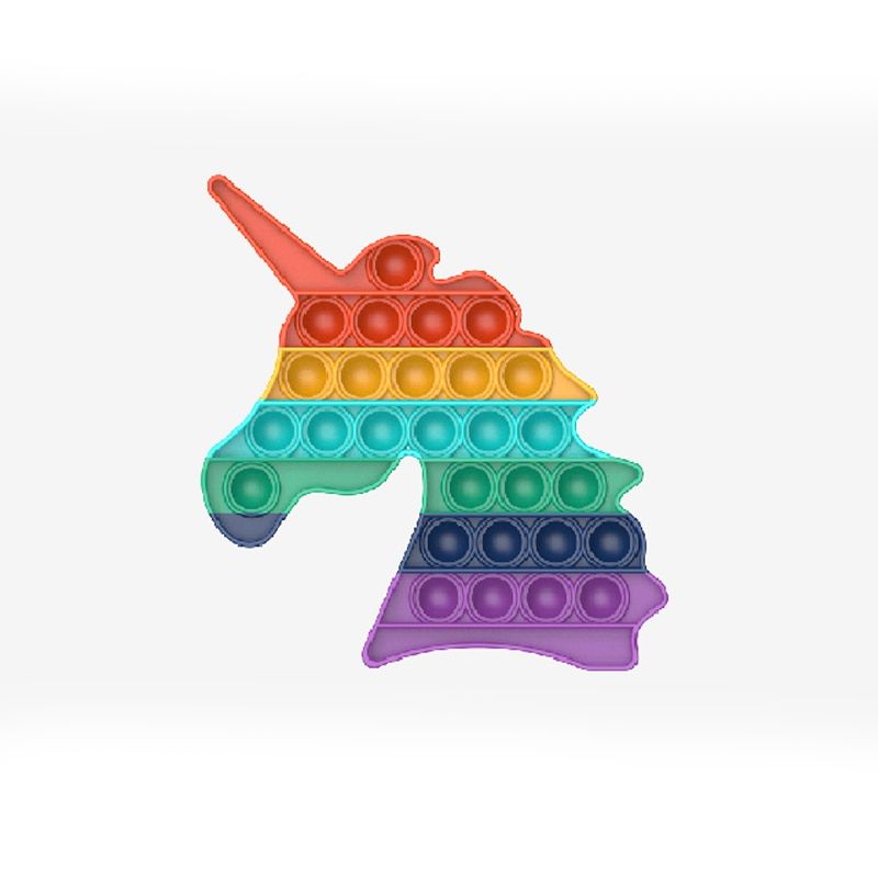 Pop Fidget Reliver Stress Toys Rainbow Push It Bubble Antistress Toys  Children Sensory Toy To Relieve Autism Shipping Free