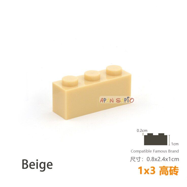 15pcs/lot DIY Blocks Building Bricks Thick 1X3 Educational Assemblage Construction Toys for Children Size Compatible With lego