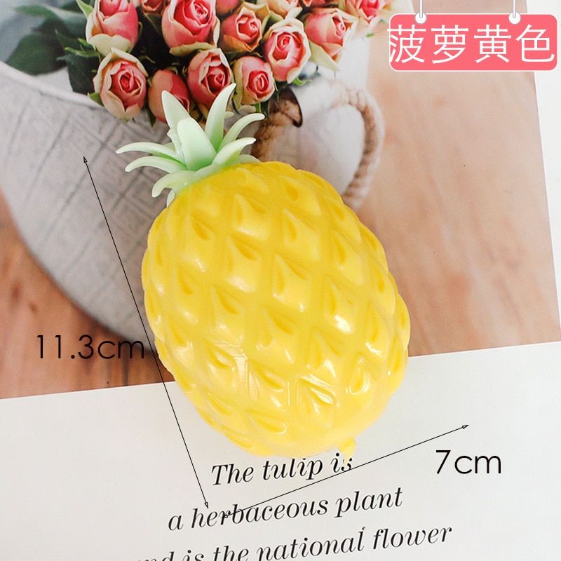 BENQING  Strange Decompression Ball Pineapple Squeeze Toys Creative Stress Relief Toy Soft TPR Pineapple Ball WF220