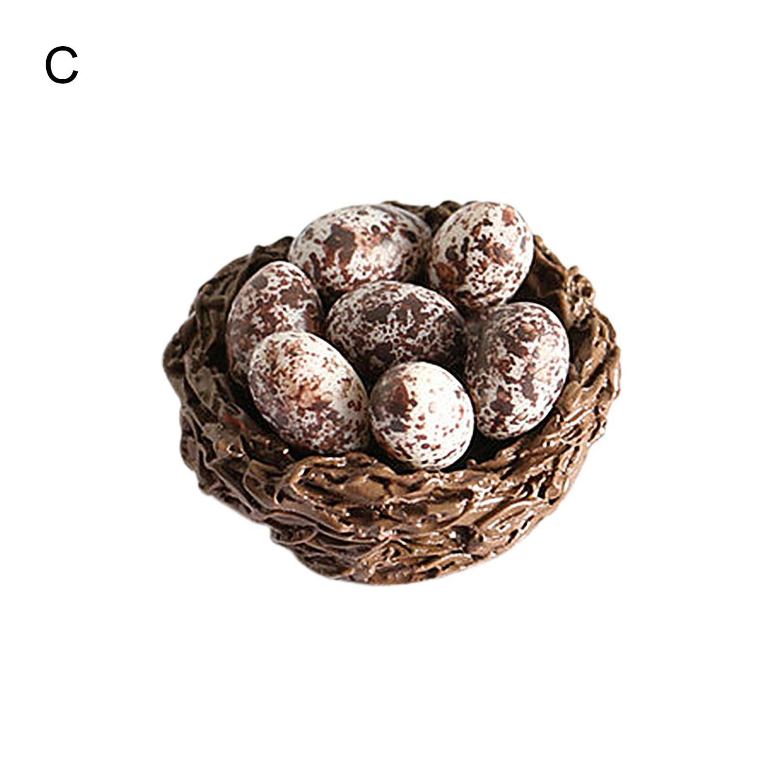 Simulation Natural Scene Mini Bird Nest Egg Model 1/12 Dollhouse Accessories