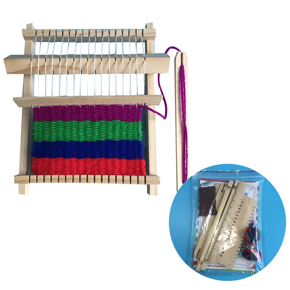 DIY Wooden Weaving Machine Loom Handicraft Intellectual Development Kids Toy