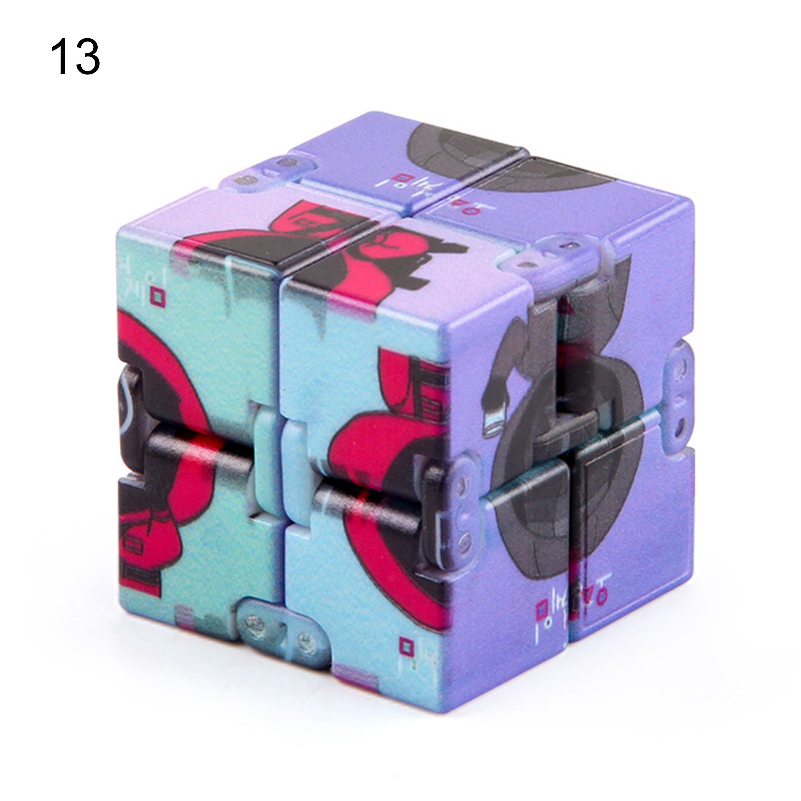 4cm x 4cm x 4cm Cubic Toy Cartoon Sticker Intellectual Development Creative TV Squid Game Second-order Rubik Cube Birthday Gift