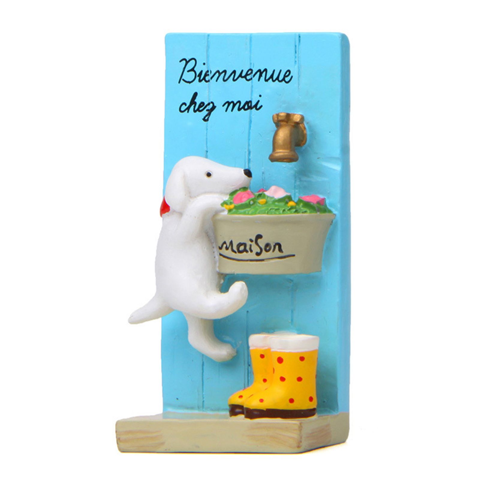 Puppy Cat Lying Faucet Gardening Succulent Flower Plug-in Props Landscaping Doll