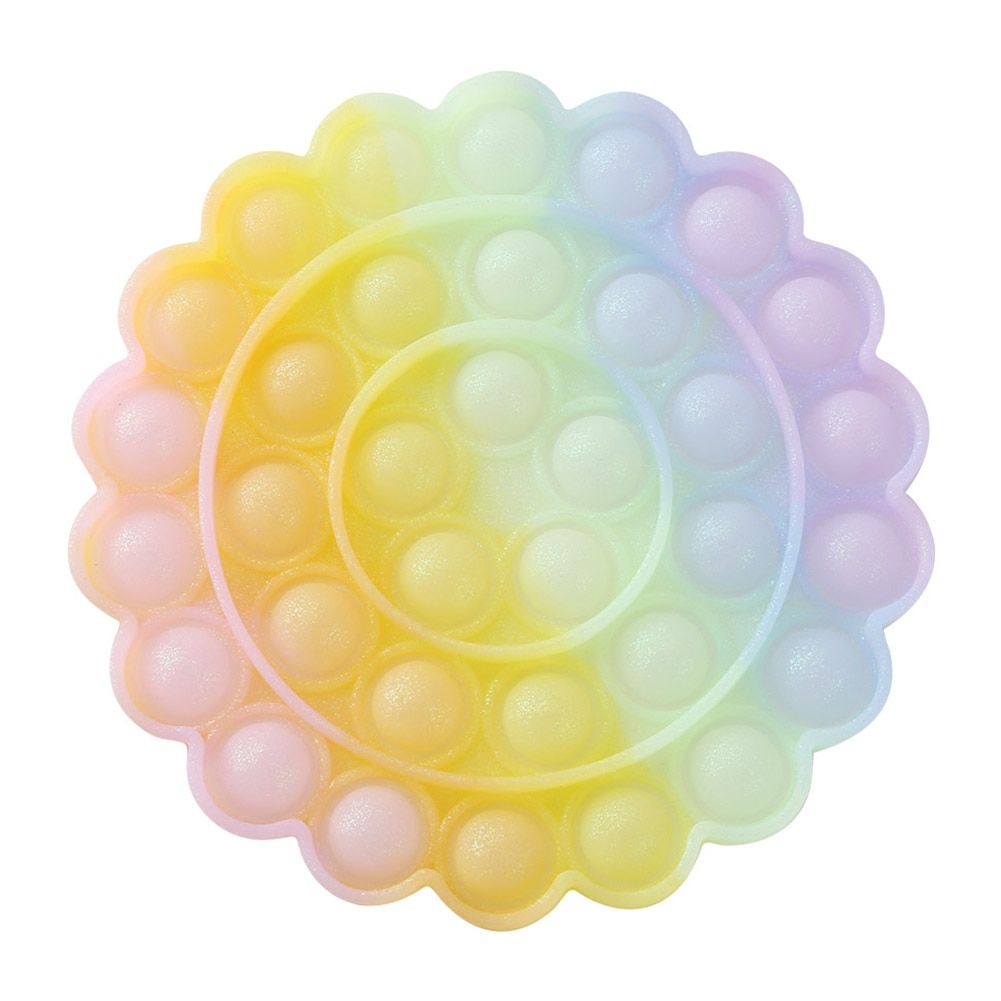Glitter Silicone Antistress Push Bubble Toy Simple Dimple Children Autism Fidget Toys Stress Reliever Educational Toys for